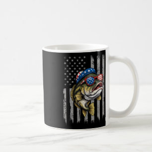 B Fish 4th Of July American Us Flag Patriotic Fish Coffee Mug