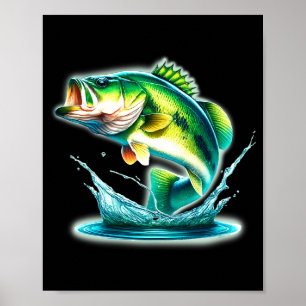 B Fish Jumng Comfort Colors Adult Heavyweight Poster
