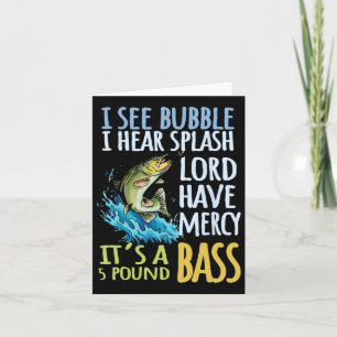 B Fishing Angling Sport Black B Fish Card