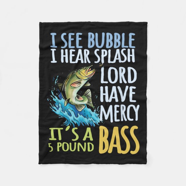 B Fishing Angling Sport Black B Fish  Fleece Blanket (Front)