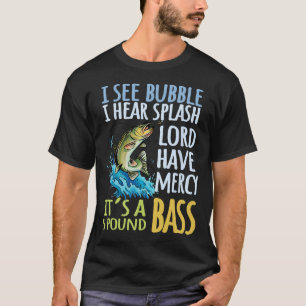 B Fishing Angling Sport Black B Fish T-Shirt