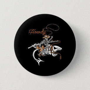 B Fishing Skeleton Howdy Lazy Halloween Costume Co 6 Cm Round Badge