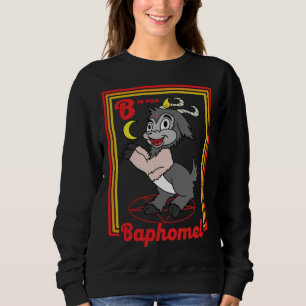 B for Baphomet Vintage Tarot Card for Devil Follow Sweatshirt