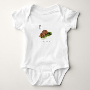 B for Beaver Baby Bodysuit