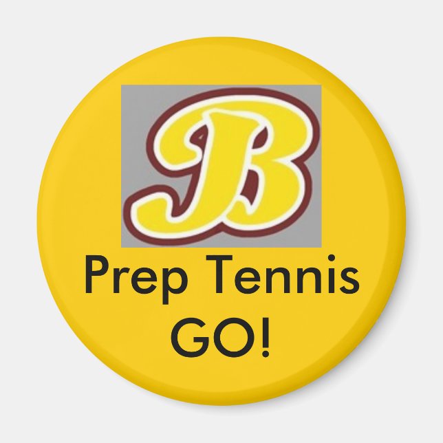 b for brebeuf, Prep Tennis GO! Magnet (Front)