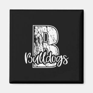 B For Bulldogs School Sports Fan Team Spirit Magnet