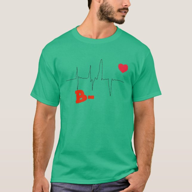 B- Funky Blood Type Heart Rate Top (Front)