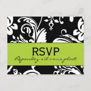 B&G Damask RSVP Postcard