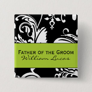 B&G Square Father of the Groom Button