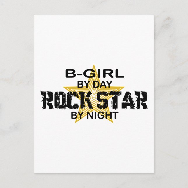 B-Girl Rock Star by Night Postcard (Front)