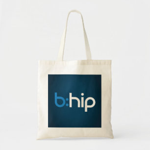b:hip budget  tote - blue background