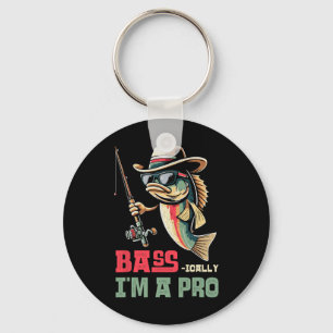 B-ically I Am A Pro Funny Fishing Lovers Key Ring