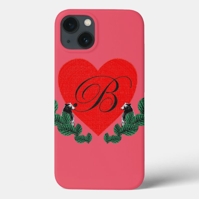B in a heart Case-Mate iPhone case (Back)