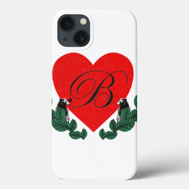 B in a heart Case-Mate iPhone case (Back)
