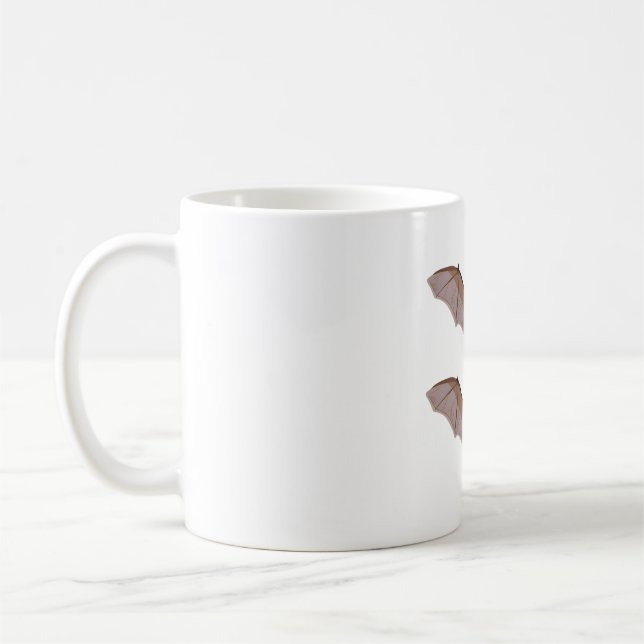 B is Brown Bat Coffee Mug (Left)