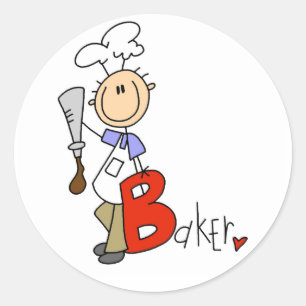 B is for Baker Classic Round Sticker