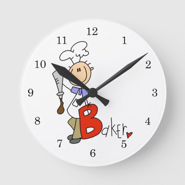 B is for Baker Round Clock (Front)