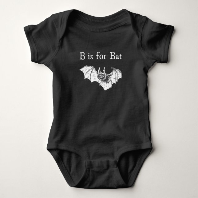 B is for Bat Baby Bodysuit (Front)