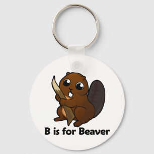 B is for Beaver Key Ring
