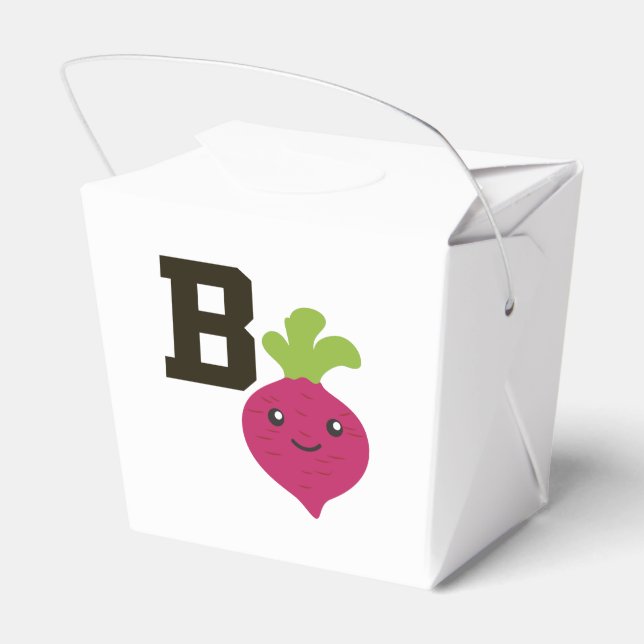 B is for Beet Favour Box (Back Side)