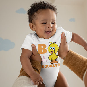 B is for Big Bird   Add Your Name Baby Bodysuit