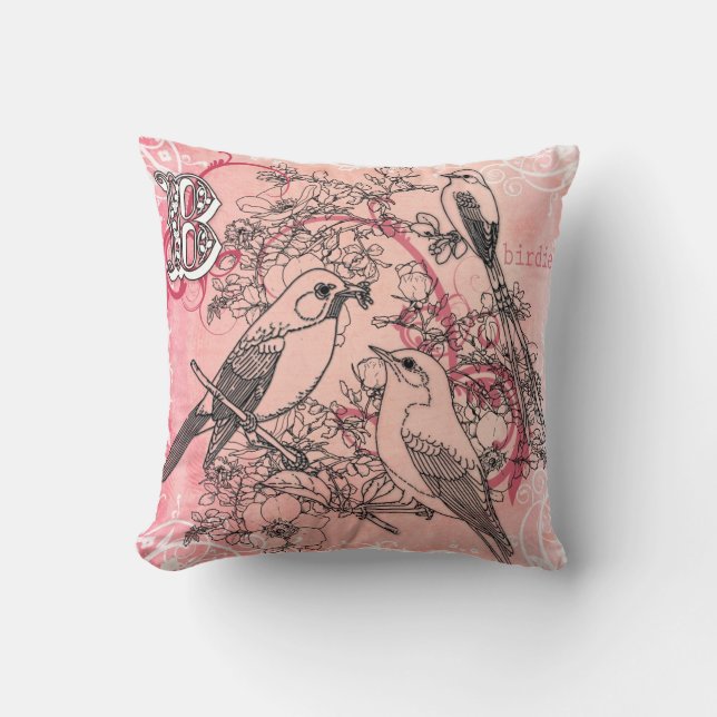 "B" is for Bird Cushion (Front)