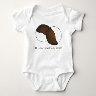 B is for Black-and-White New York City NYC Cookies Baby Bodysuit