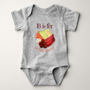 B is for Boiled Dinner New England Dinner Meal Baby Bodysuit