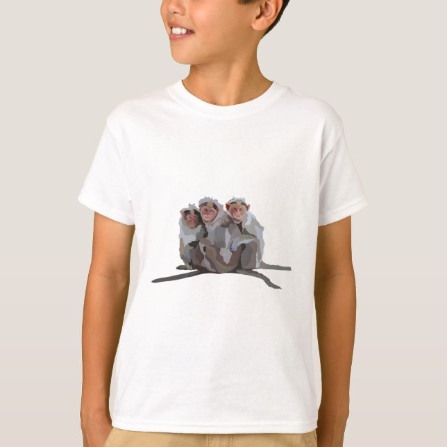 B is for Bonnet Macaque. T-Shirt (Front)