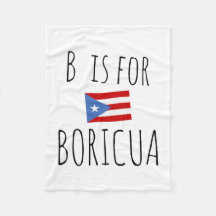 B is for Boricua Baby Blanket | Puerto Rico Fleece