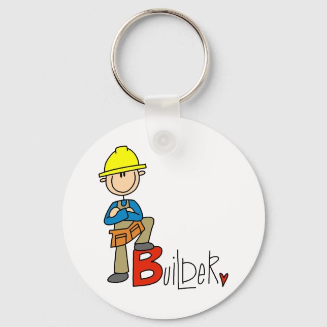 B is for Builder Key Ring (Front)