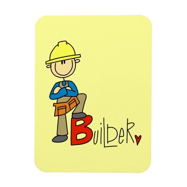 B is for Builder Magnet (Vertical)