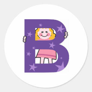 B is for.... classic round sticker