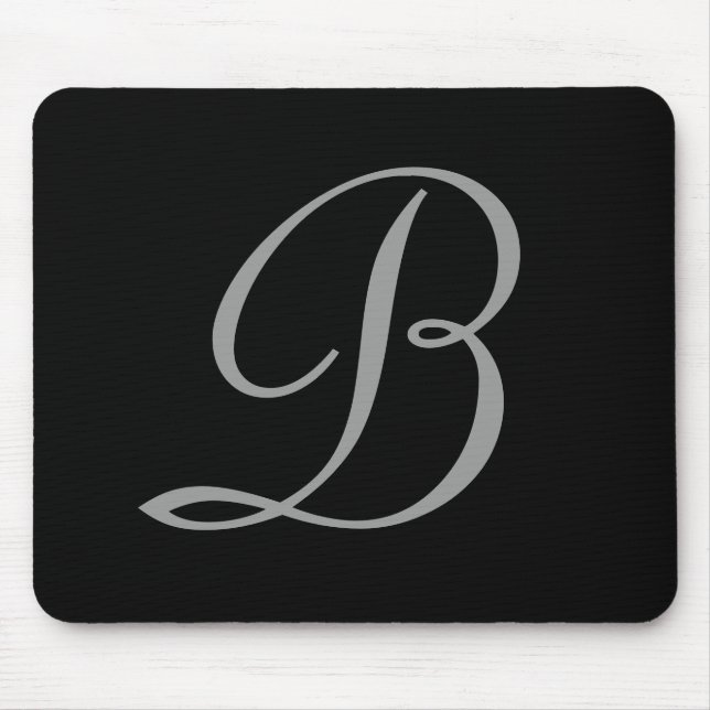 B :: Monogram B Elegant Mouse Pad (Front)