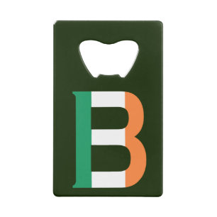 B Monogram overlaid on Irish Flag bocnt