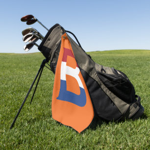 B Monogram overlaid on NLD Flag on or gtcnt Golf Towel