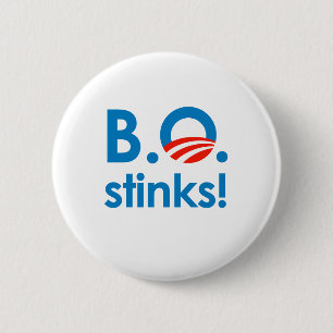 B.O. Stinks / Anti-Obama 6 Cm Round Badge