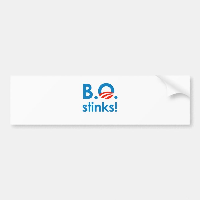 B.O. Stinks / Anti-Obama Bumper Sticker (Front)