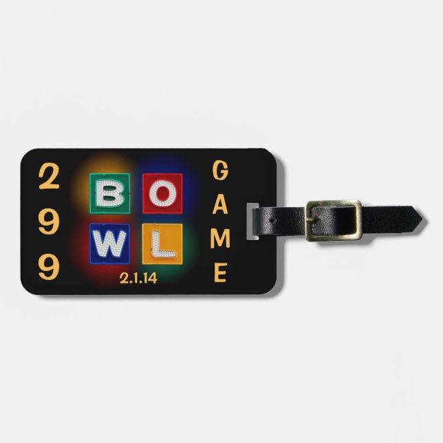B O W L 299 Game Luggage Tag (Front Horizontal)