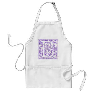 "B" Ornate Monogram Standard Apron