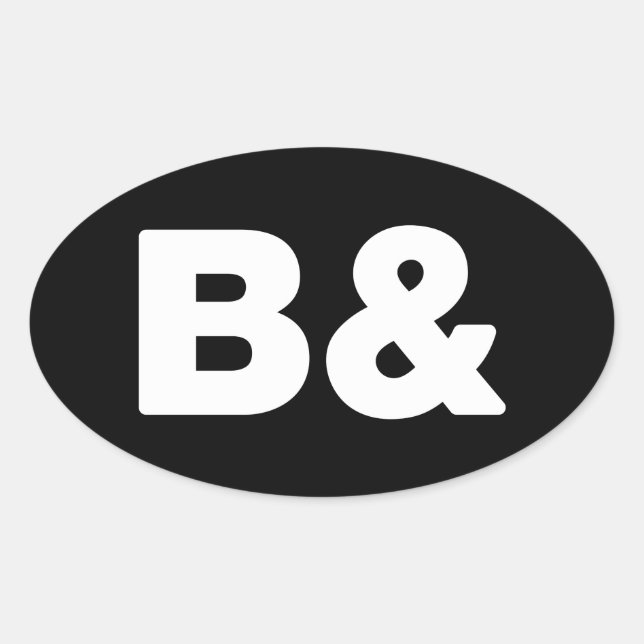 B& OVAL STICKER (Front)