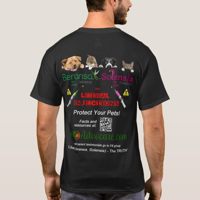B & S dark background design T-Shirt (Back)