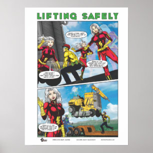 B-Safe Comics - Safe Lifting Poster