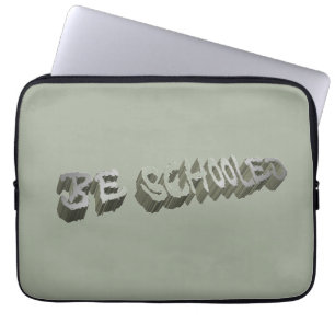 B. schooled-Grey-White Laptop Sleeve