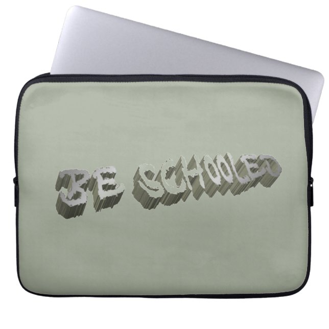 B. schooled-Grey-White     Laptop Sleeve (Front)