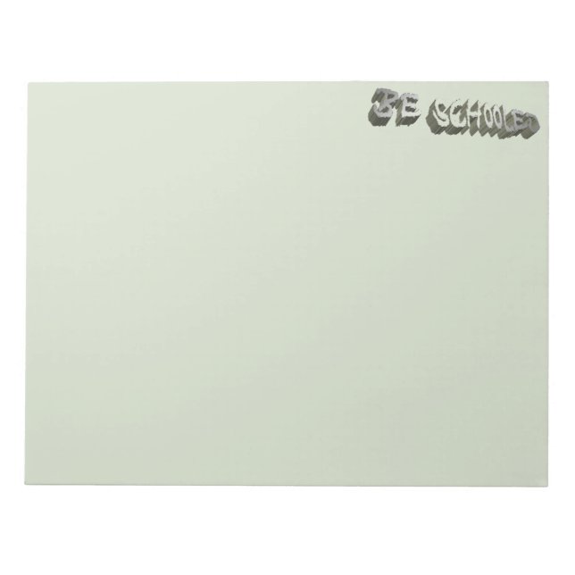 B. schooled-Grey-White       Notepad (Front)
