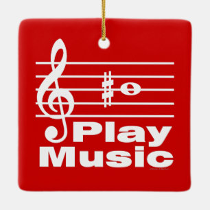 B Sharp Musical Notation Ceramic Ornament