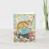 B & T #54A Baby Boy Welcome Note