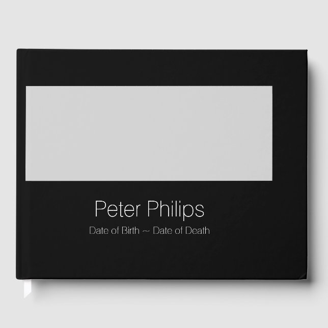 B Template Funeral Guest Book Add favourite image (Front)