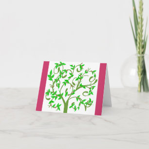 B the tree note card